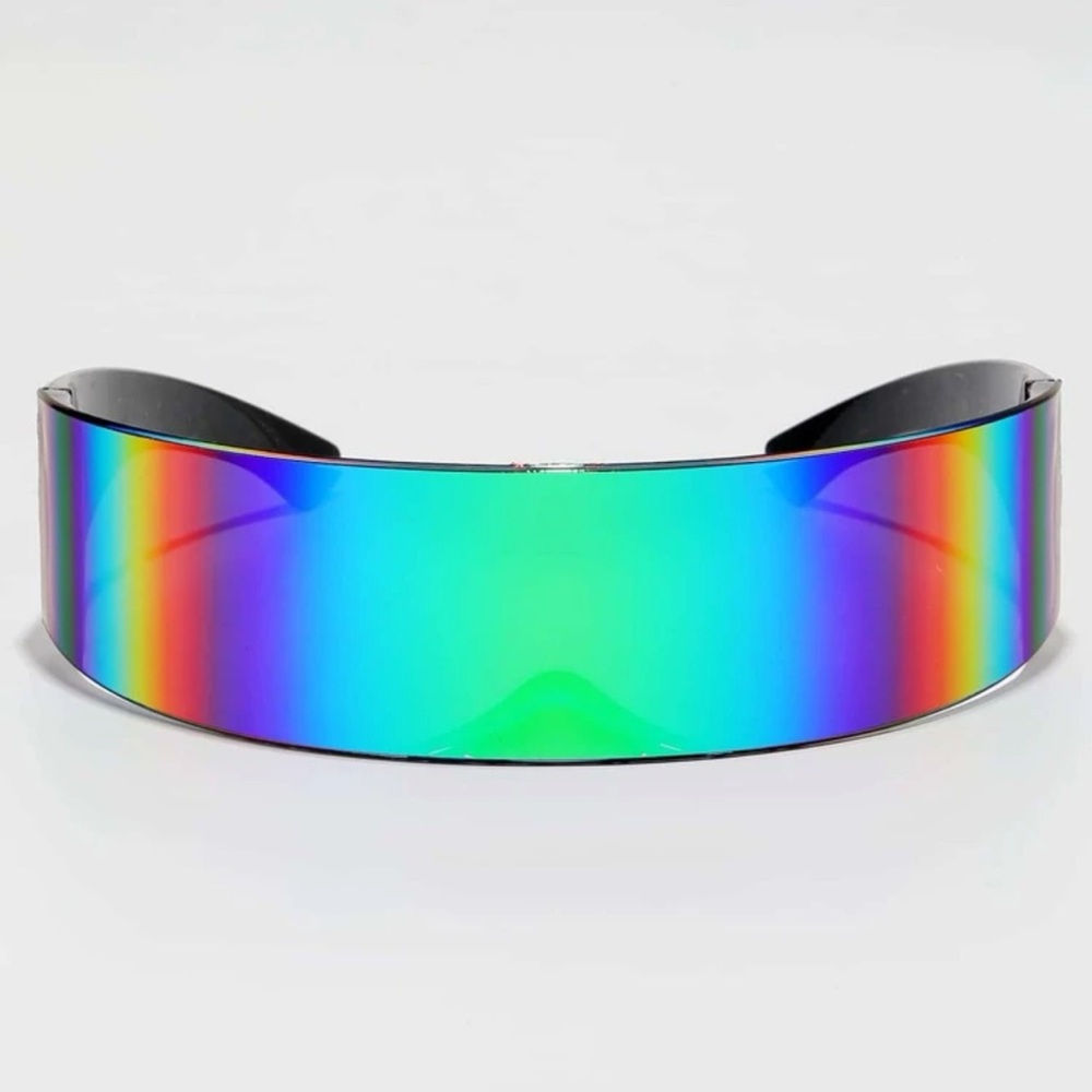 โญ๏ธ Awesome Rainbow Iridescent Band Visor Unisex Sunglasses โญ๏ธ